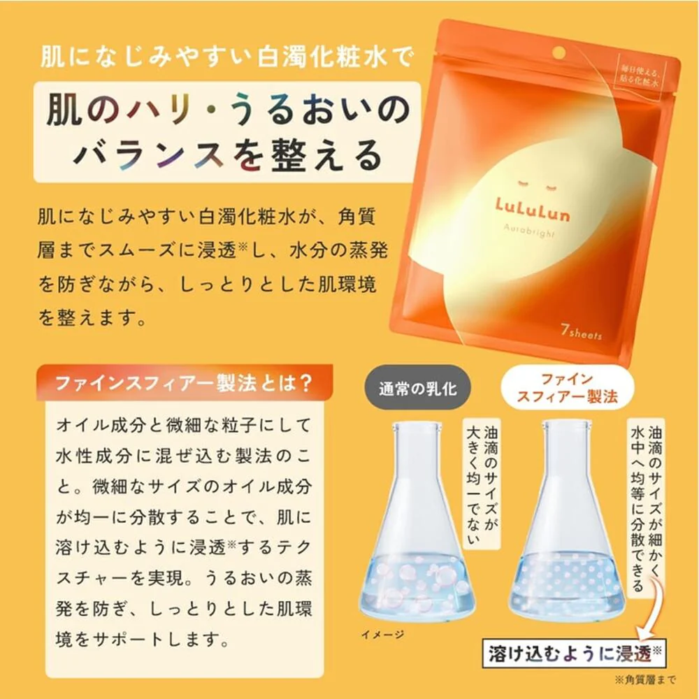 LuLuLun Aurabright Brightening Sheet Masks - 7 Sheets - Image 4