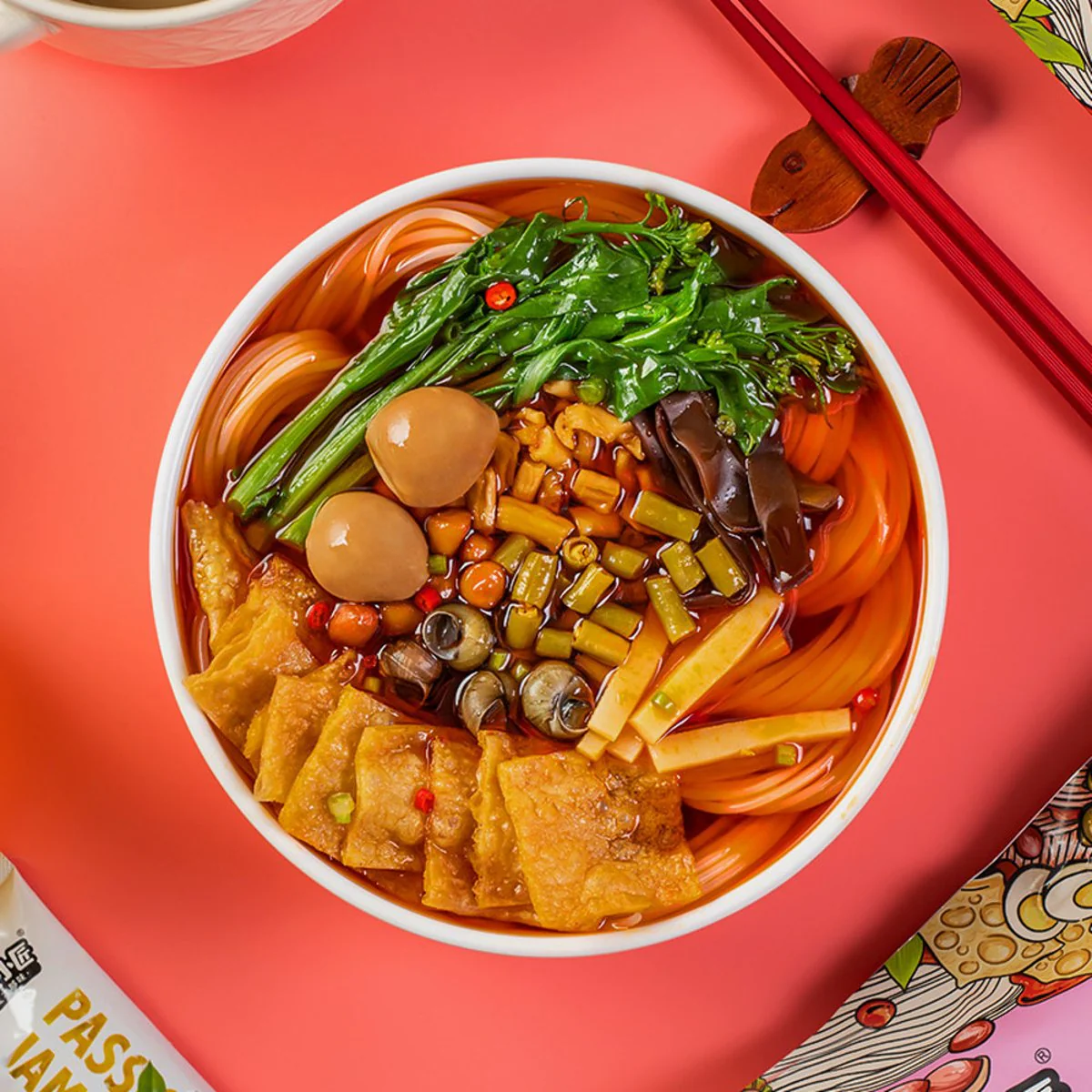 Luo Xiao Jiang Liuzhou Luosifen with Quail Eggs 360g - Spicy & Sour River Snail Rice Noodles - Image 4