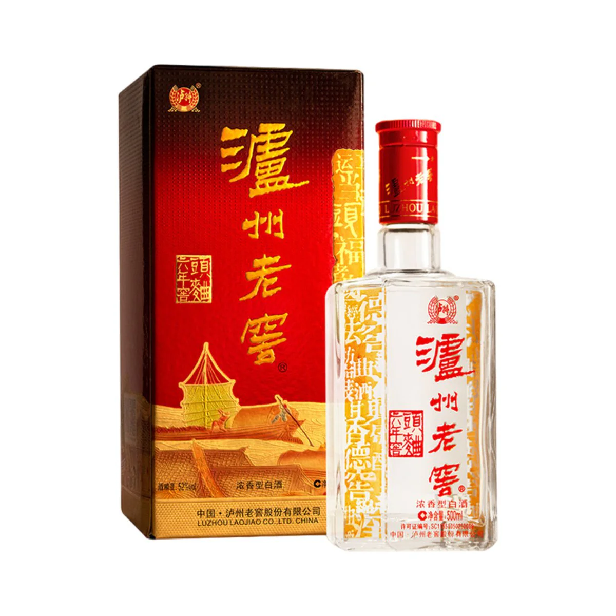 Luzhou Laojiao Touqu (Six-Year Cellar) Strong Aroma Baijiu 52% 500ml