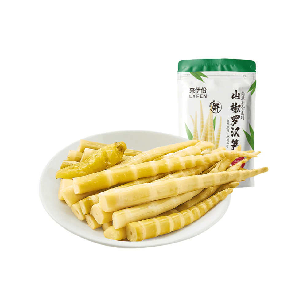 Lyfen Green Pepper Pickled Bamboo Shoots - 250g