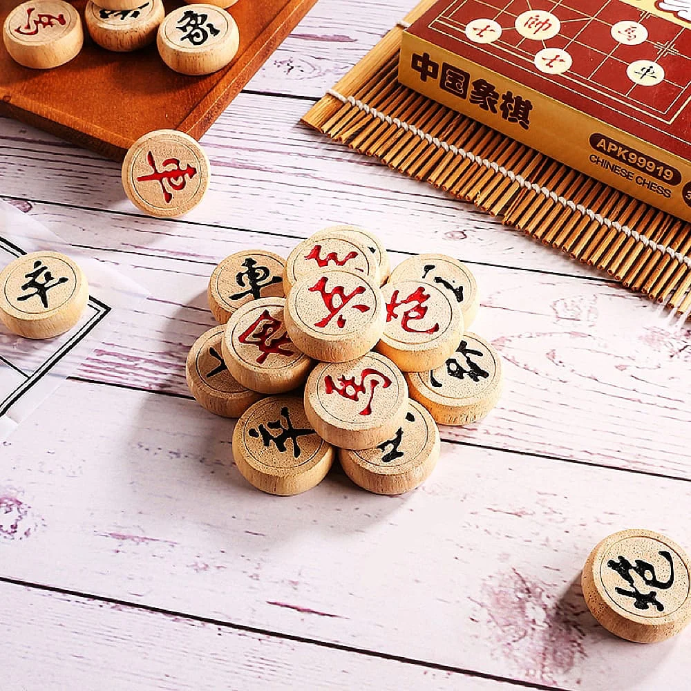 M&G Chinese Chess Set - 5cm Diameter Pieces - Image 2