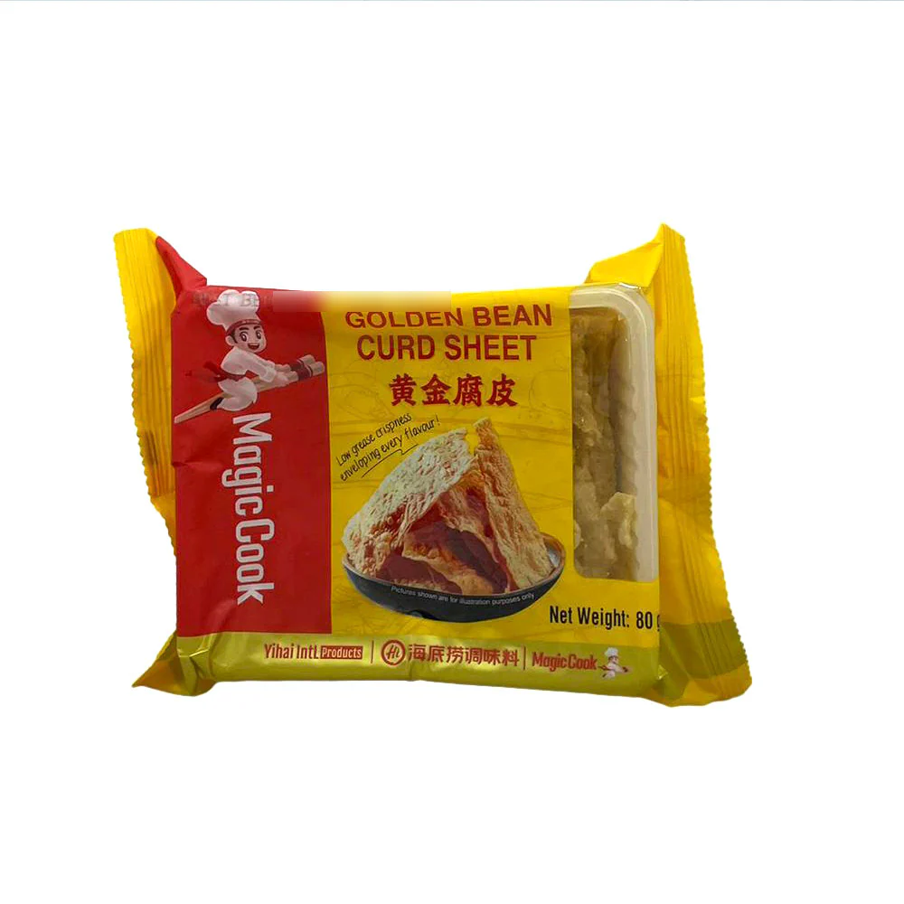 MagicCook Golden Bean Curd Sheet 80g - Tofu Skin (Yuba) for Hot Pot & Stir-Fries