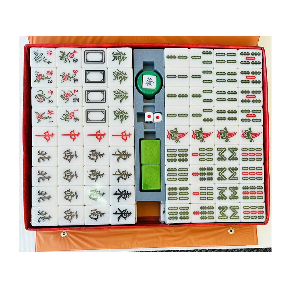 Mahjong Set - Green/Blue Random Color - Image 3