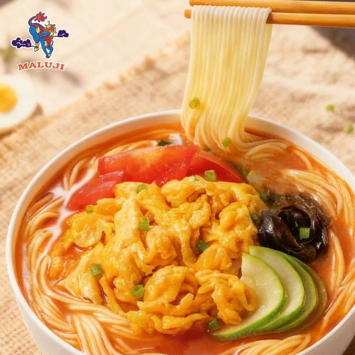 Maluji Tomato & Egg Cup Noodles 70g - Image 4