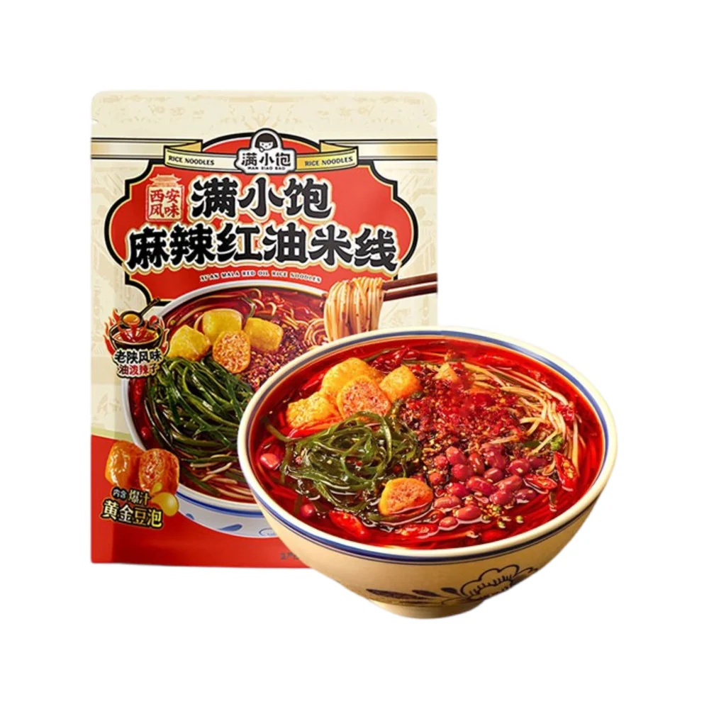 Man Xiaobao Xi'an Style Spicy Red Oil Rice Noodles 262g