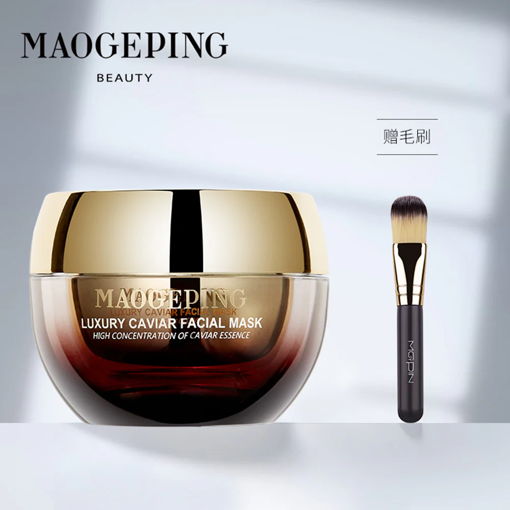 Maogeping Luxury Caviar Facial Mask with Brush - 30g - Image 3