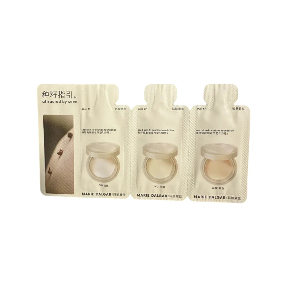 Marie Dalgar Seed Skin-Fit Cushion Foundation Shade Card Samples