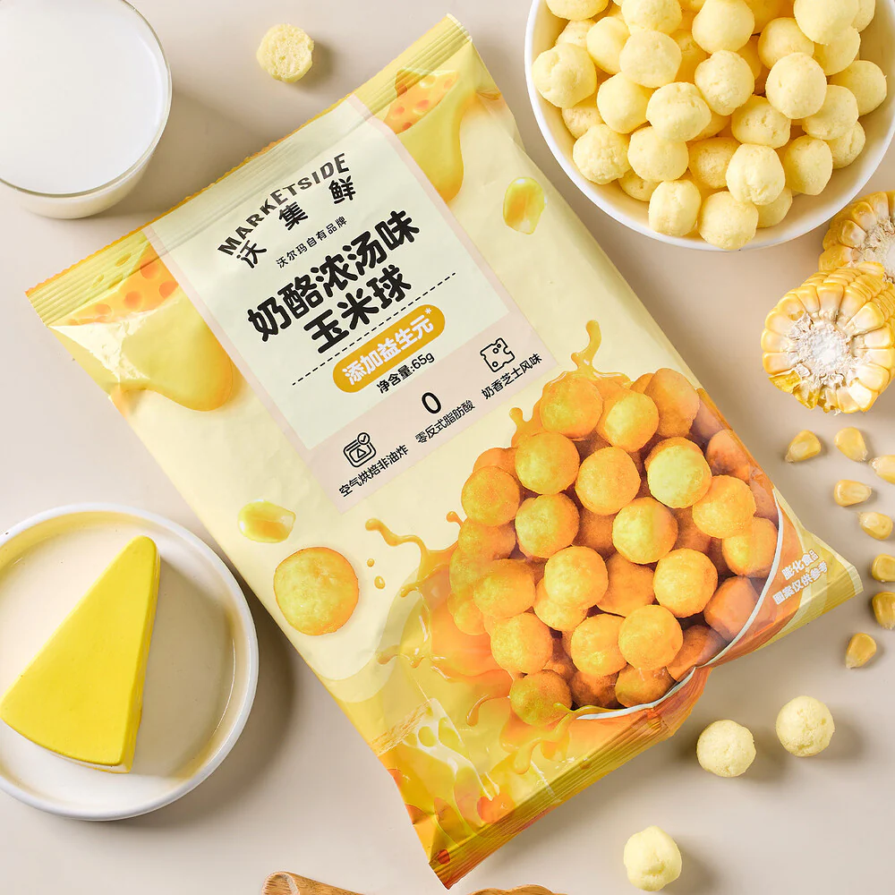 Marketside Cheese Soup Flavour Corn Puffs 65g - Image 3