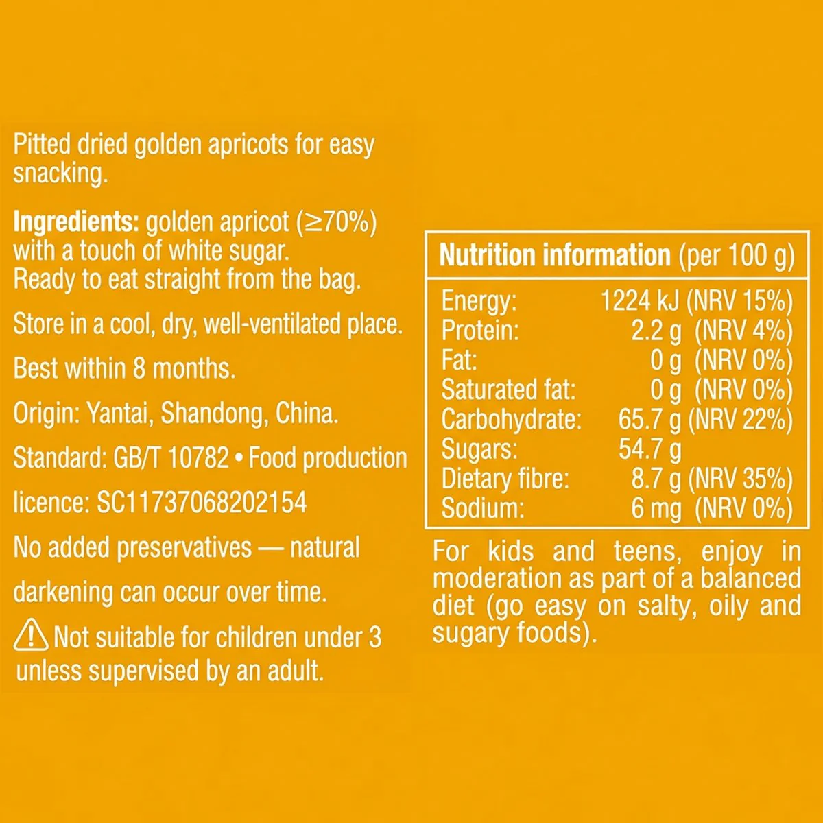 Marketside Golden Pitted Dried Apricots 145g – Limited Import - Image 5
