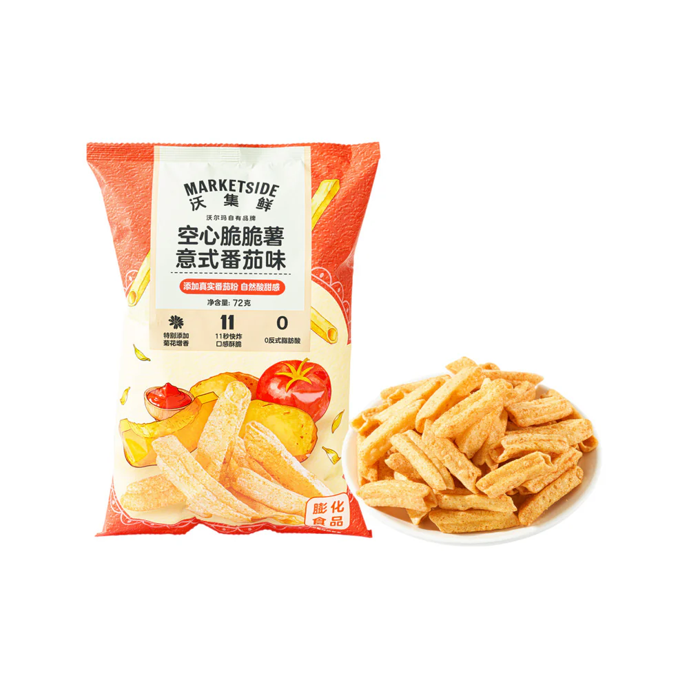 Marketside Hollow Potato Sticks – Italian Tomato Flavour 72g