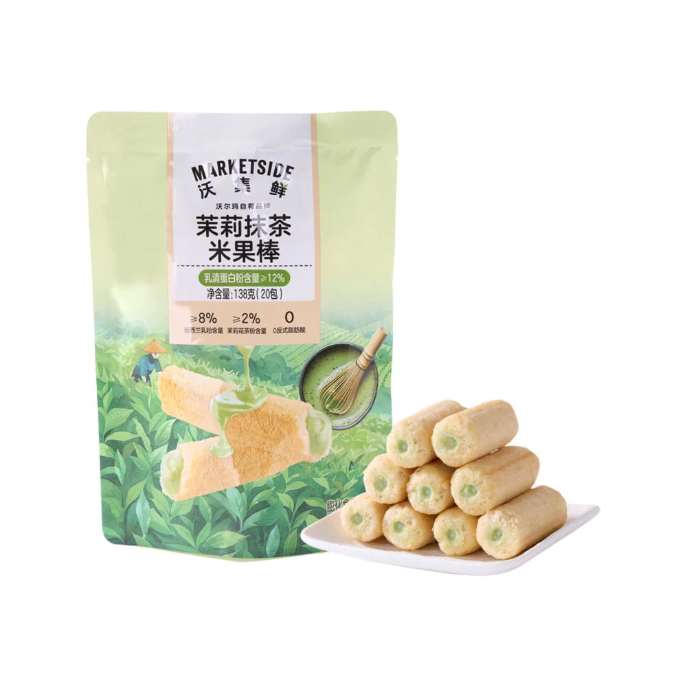 Marketside Jasmine Matcha Rice Puff Sticks 138g – Limited Import