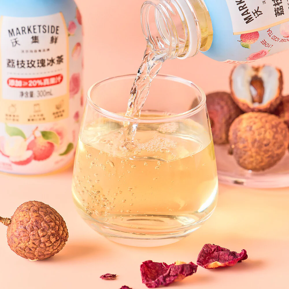 Marketside Lychee Rose Iced Tea Drink 300ml x 3 – Limited Import - Image 3