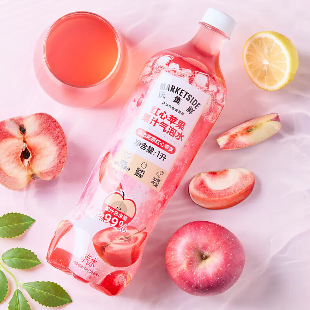 Marketside Red Apple Sparkling Juice Drink 1L – Limited Import - Image 4