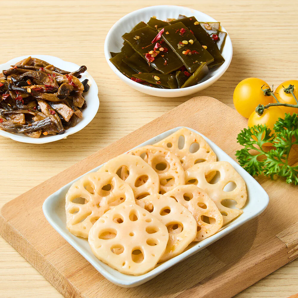 Marketside Veggie Trio Crunch Mix 300g - Marinated Lotus Root, Kelp & Mushrooms - Image 3