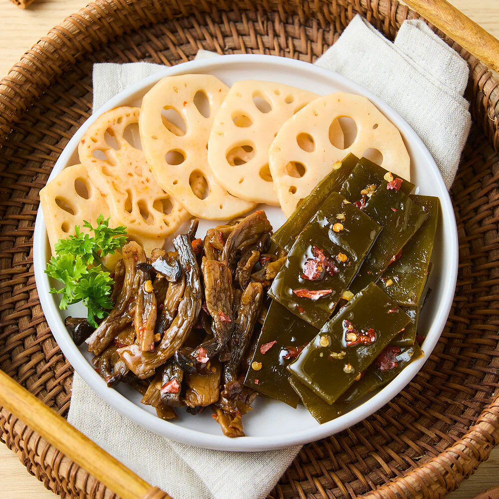 Marketside Veggie Trio Crunch Mix 300g - Marinated Lotus Root, Kelp & Mushrooms - Image 4