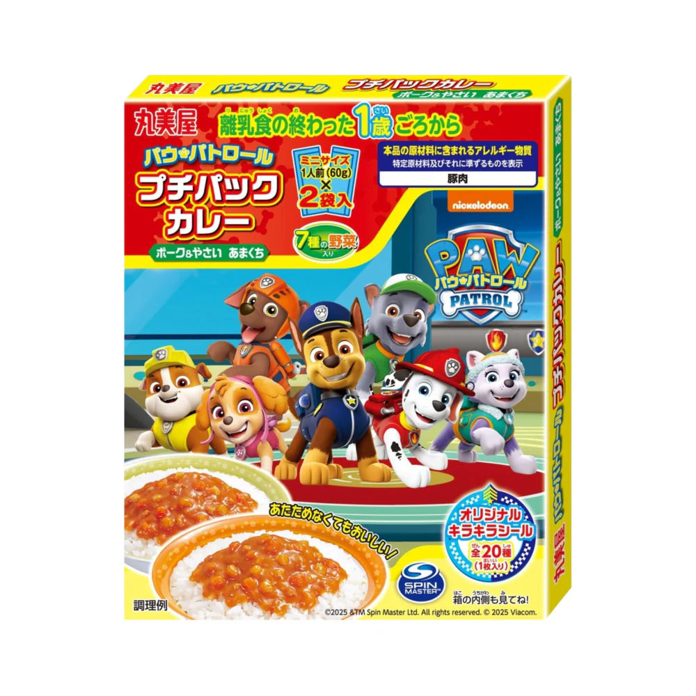 Marumiya Paw Patrol Mild Pork & Vegetable Curry for Kids 120g (2 x 60g Pouches)