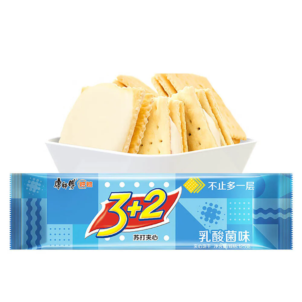 Master Kong 3+2 Soda Cracker Sandwich - Lactobacillus Flavor 125g - Image 3