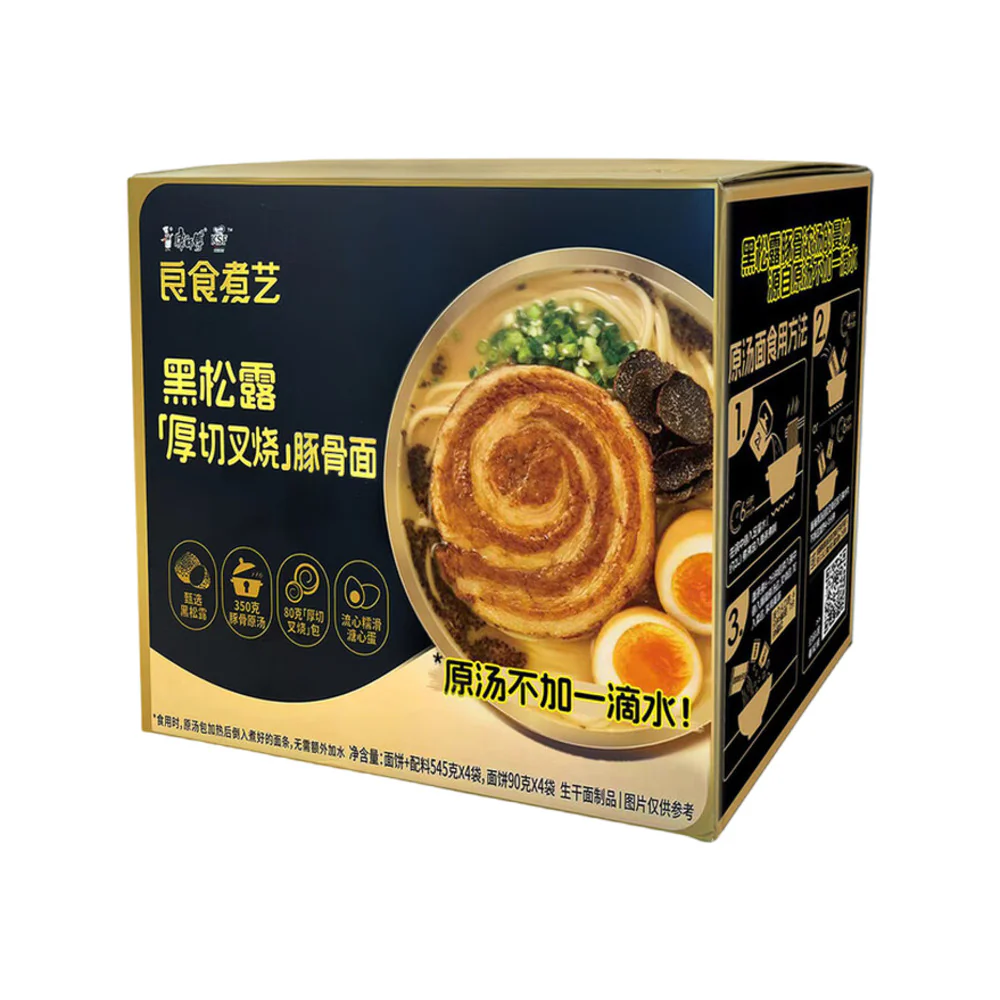 Master Kong Black Truffle Tonkotsu Pork Bone Ramen 545g x 4 Packs – Limited Import
