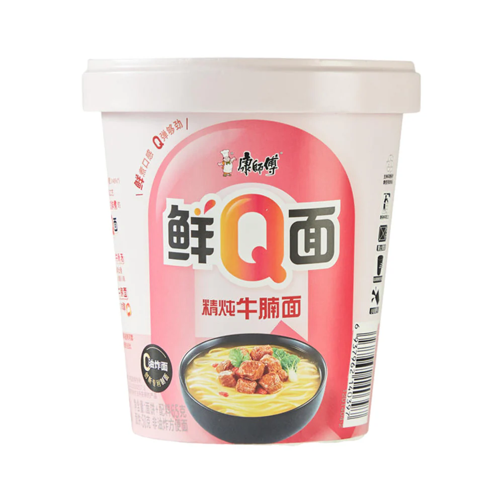 Master Kong Fresh Q Braised Beef Brisket Cup Noodles 65g - Chewy 'Q' Texture