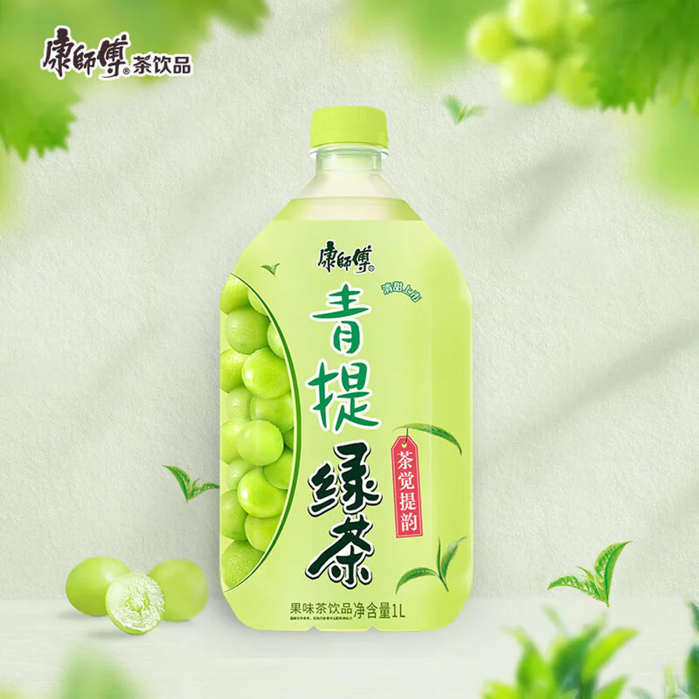 Master Kong Green Grape Flavoured Green Tea 1L - Image 3
