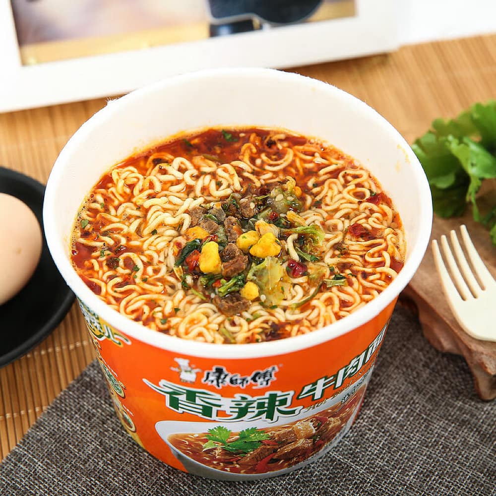 Master Kong Spicy Beef Instant Noodles - 108g x 12 Cups - Image 2