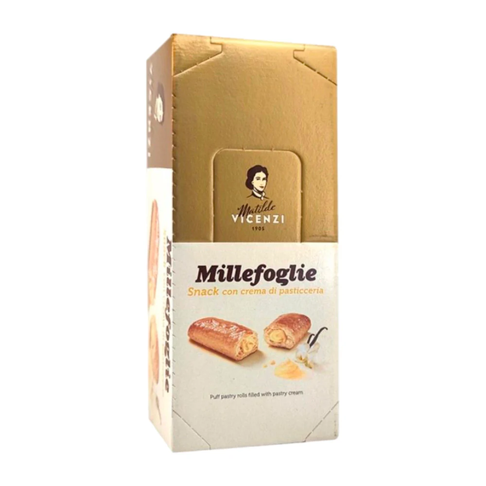 Matilde Vicenzi Millefoglie Puff Pastry Rolls with Pastry Cream 600g – Limited Import