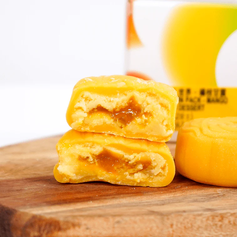 Maxim's Frozen Snowy Mooncakes Mango with Pomelo - 2 Pieces, 120g - Image 2