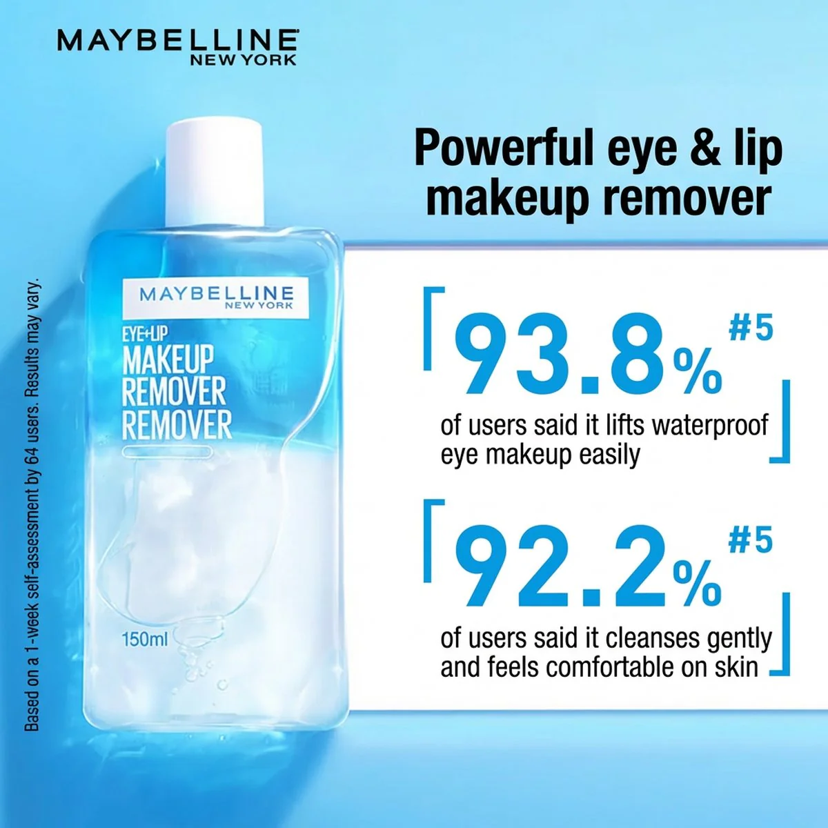 Maybelline Eye & Lip Makeup Remover - 150ml - Image 4