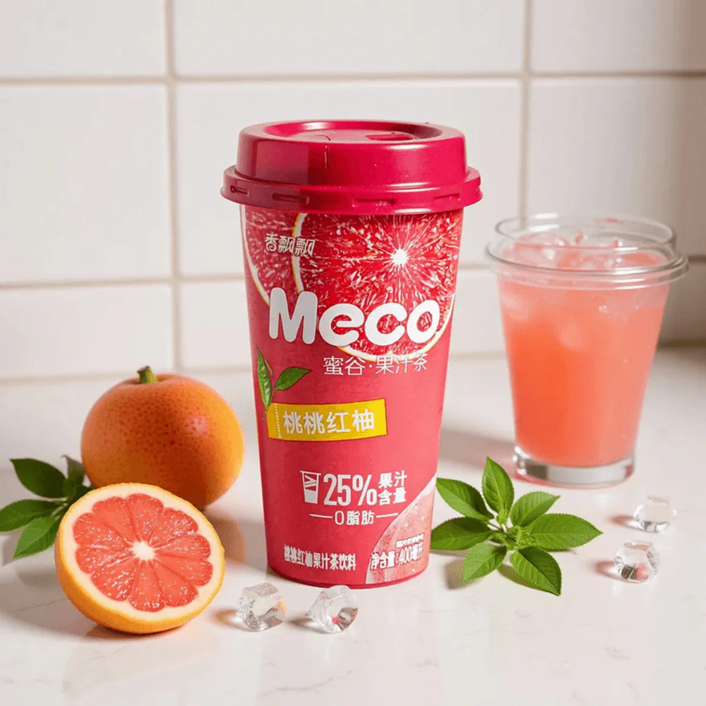 Meco Peach & Ruby Grapefruit Fruit Tea Drink 400ml - Image 2