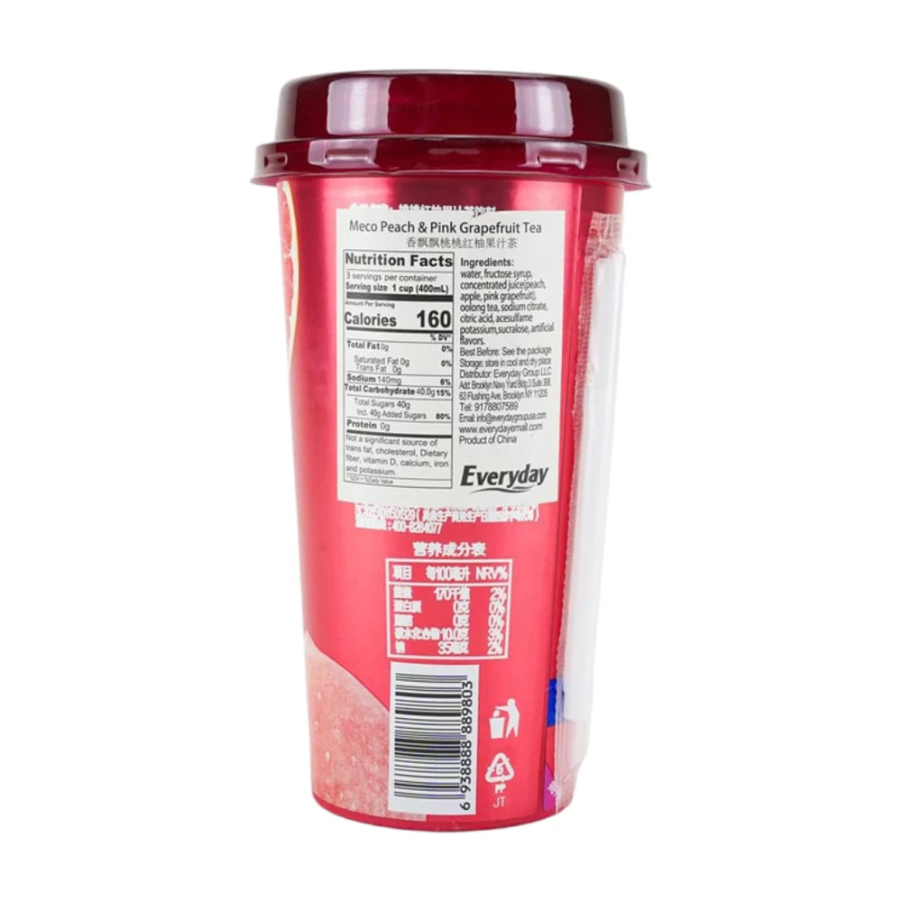 Meco Peach & Ruby Grapefruit Fruit Tea Drink 400ml - Image 3