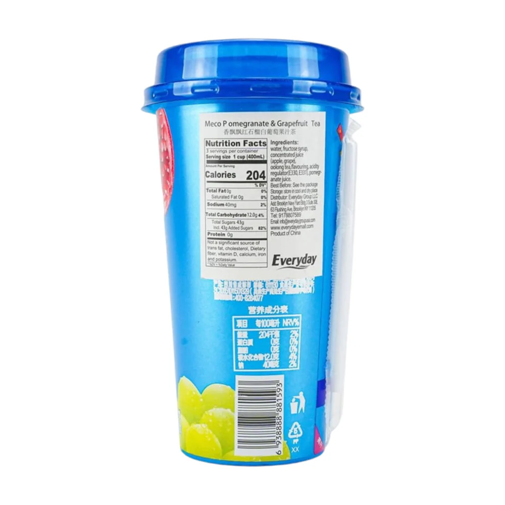 Meco Pomegranate & White Grape Fruit Juice Tea 400ml - Image 2