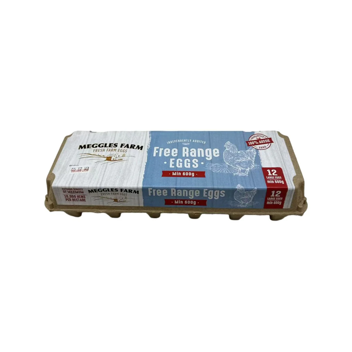 Meggles Farm Free Range Large Eggs 12 Pack 600g