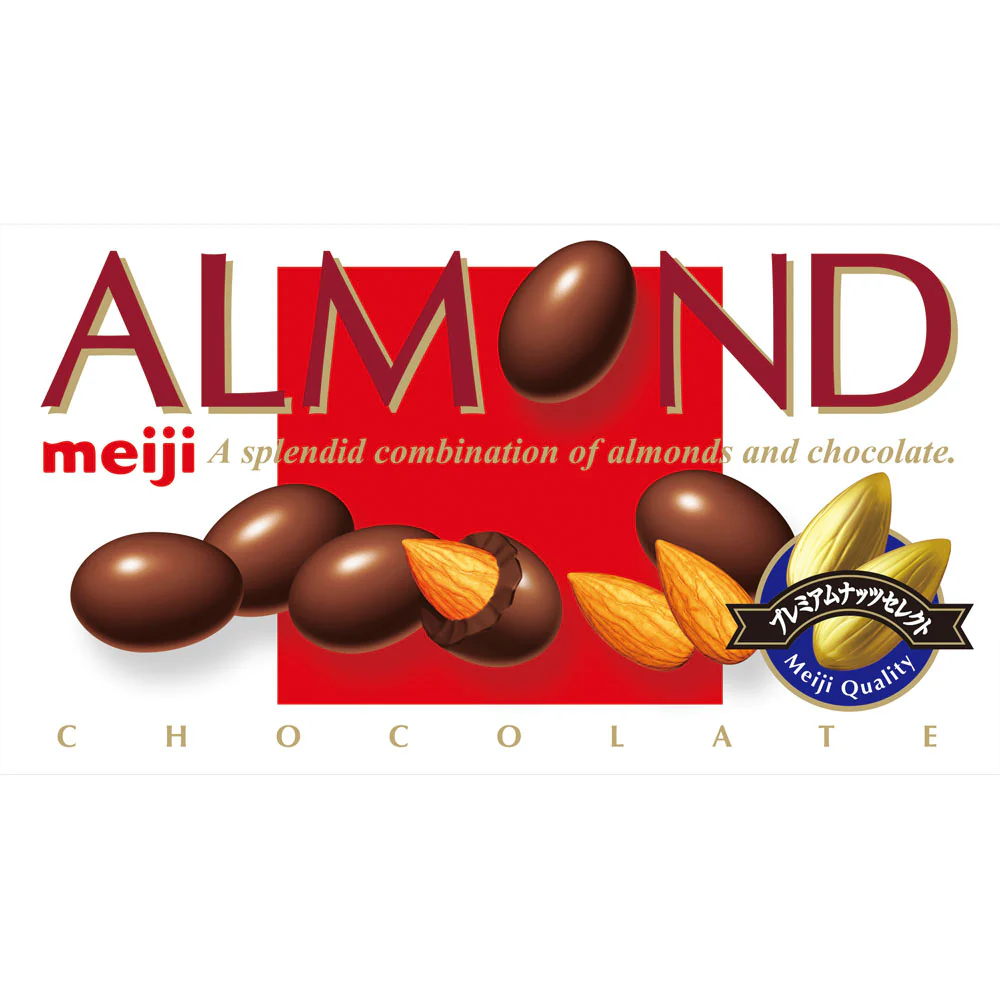 Meiji Almond Chocolate 88g - Image 2