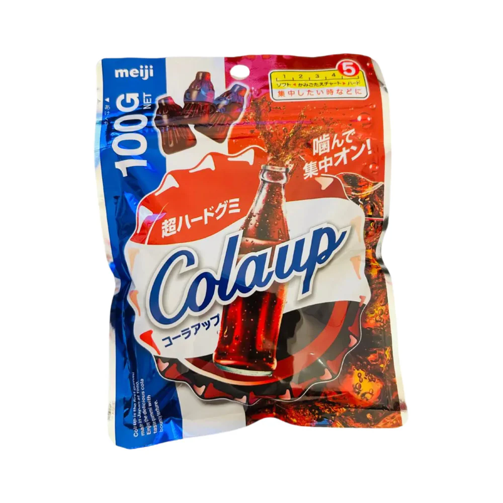 Meiji Colaup Extra-Hard Cola Gummies 100g – Chewy Cola Bottle Candy
