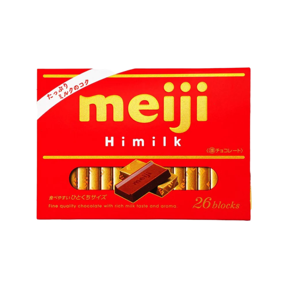 Meiji Himilk Milk Chocolate 120g – 26 Blocks - Individually Wrapped