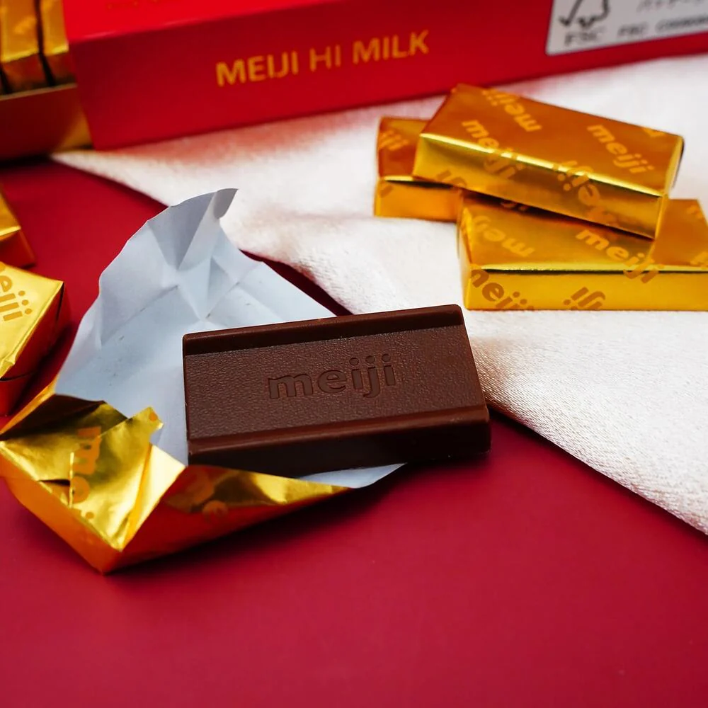 Meiji Himilk Milk Chocolate 120g – 26 Blocks - Individually Wrapped - Image 3