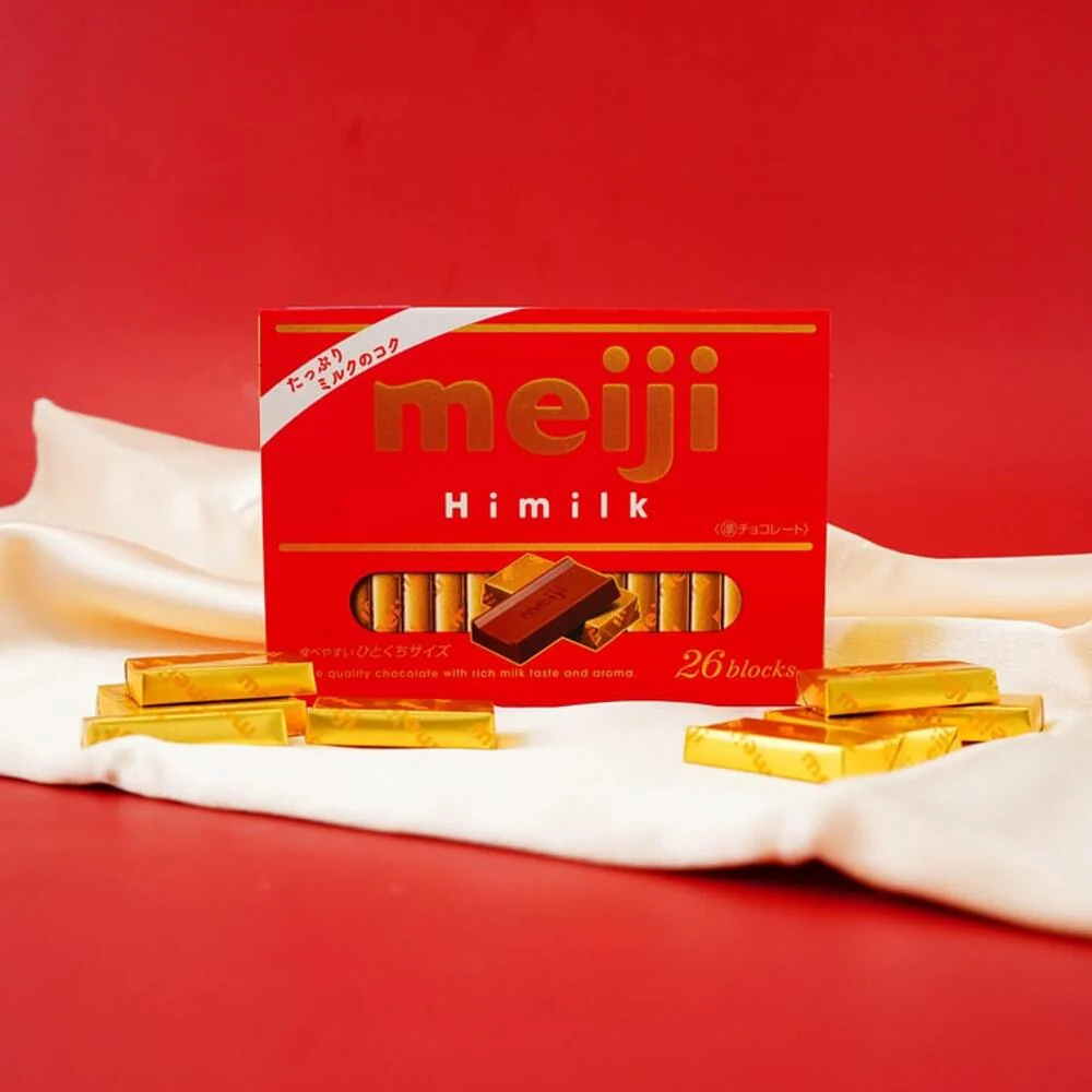 Meiji Himilk Milk Chocolate 120g – 26 Blocks - Individually Wrapped - Image 4