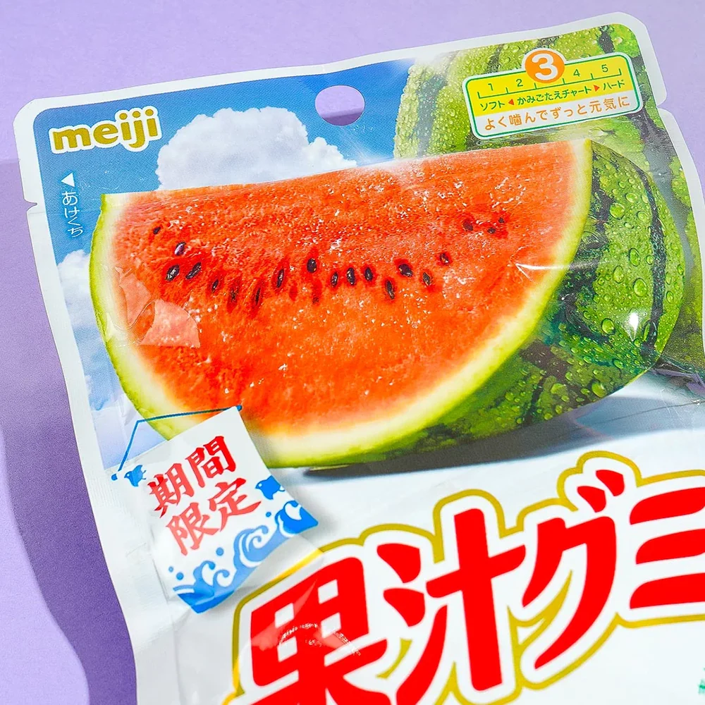 Meiji Watermelon Gummy Candy - 54g - Image 2
