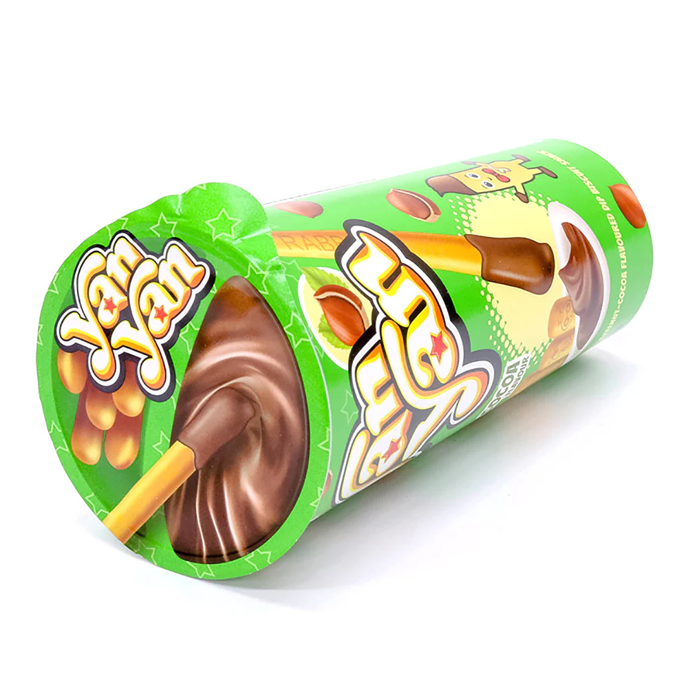 Meiji Yan Yan Hazelnut-Cocoa Flavour Biscuit Sticks - 50g - Image 2