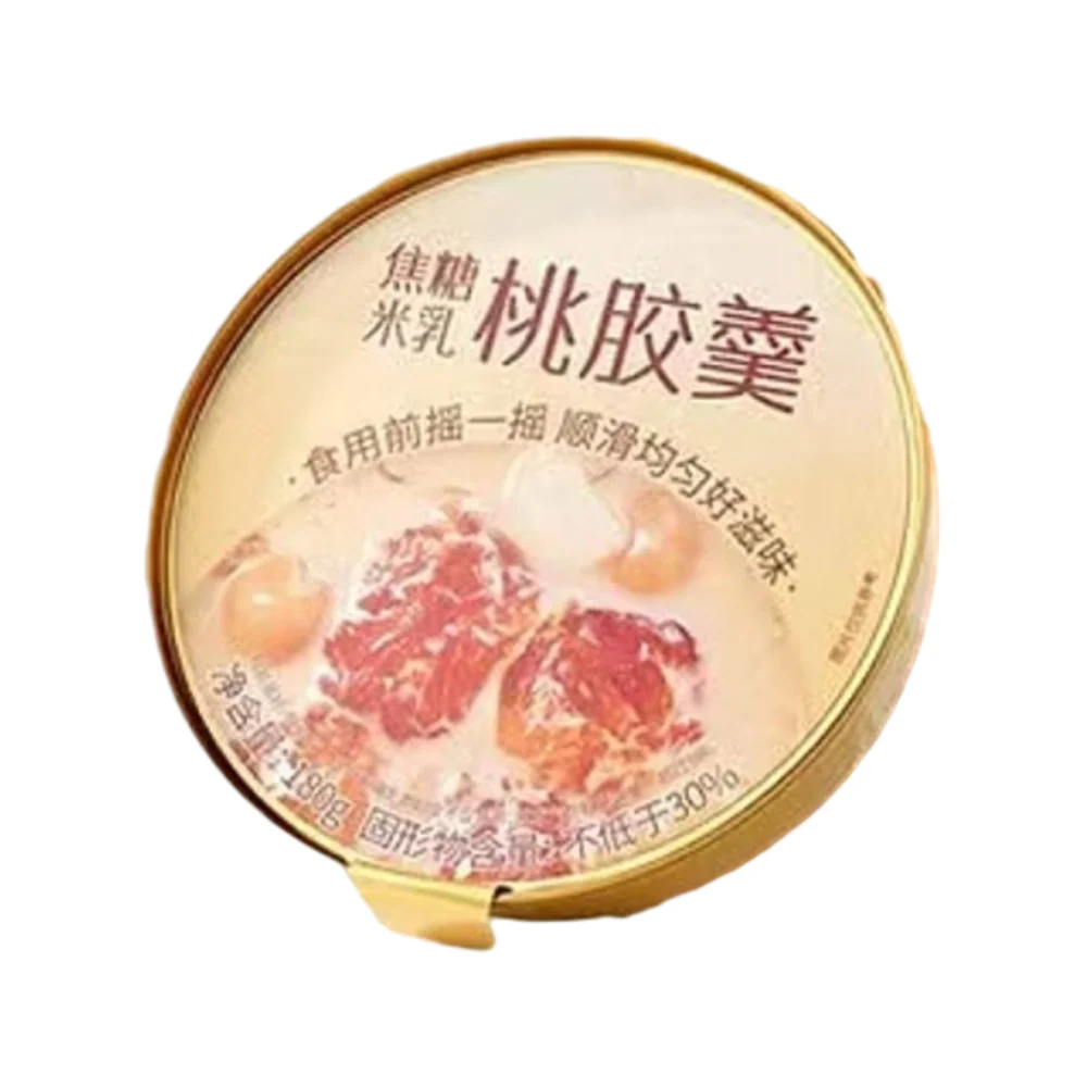 Meiru Jiao Caramel Rice Milk Peach Gum Dessert Soup 180g – Peach Resin Pudding Cup