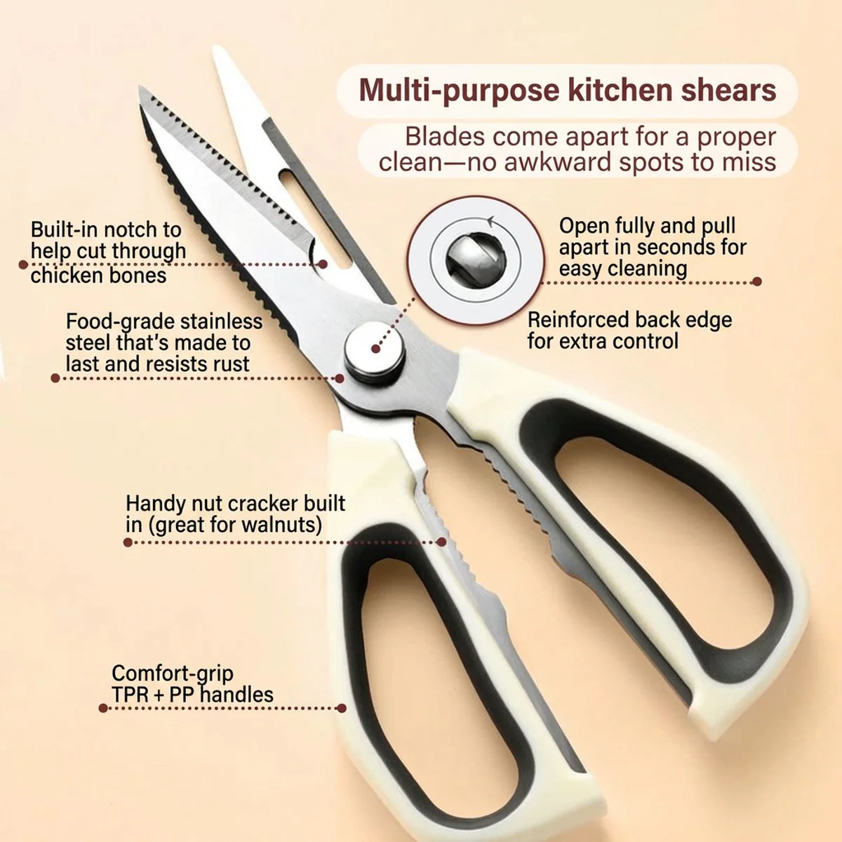 Member's Mark 12-Function Kitchen Scissors Set – 2 Pieces - Image 2