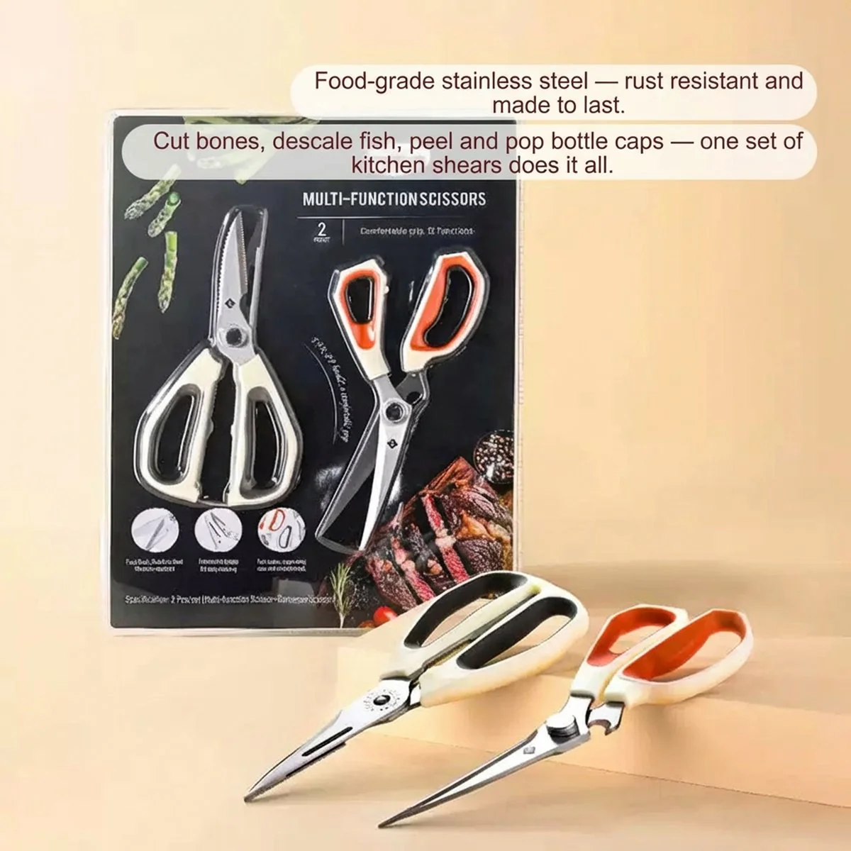 Member's Mark 12-Function Kitchen Scissors Set – 2 Pieces - Image 3