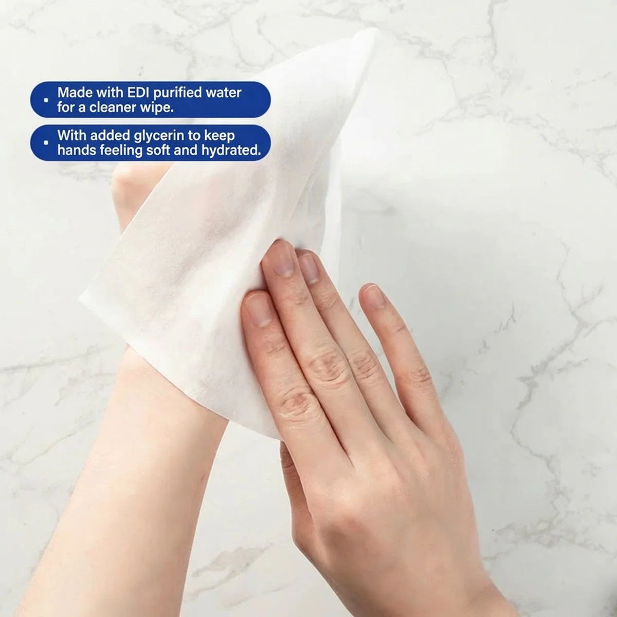 Member's Mark 75% Alcohol Sanitizing Wipes, 6 Packs × 80 Sheets – Limited Import - For Hands & Surfaces - Image 4