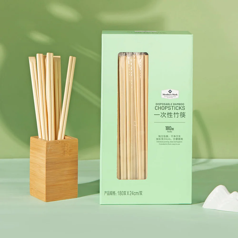 Member's Mark Disposable Bamboo Chopsticks 215 Pairs - Individually Wrapped - Image 3