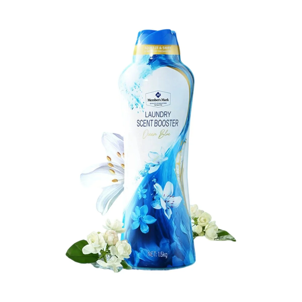 Member's Mark Laundry Scent Booster Beads Ocean Blue 1.5kg – In-Wash Fragrance Beads for Long-Lasting Freshness - Image 3