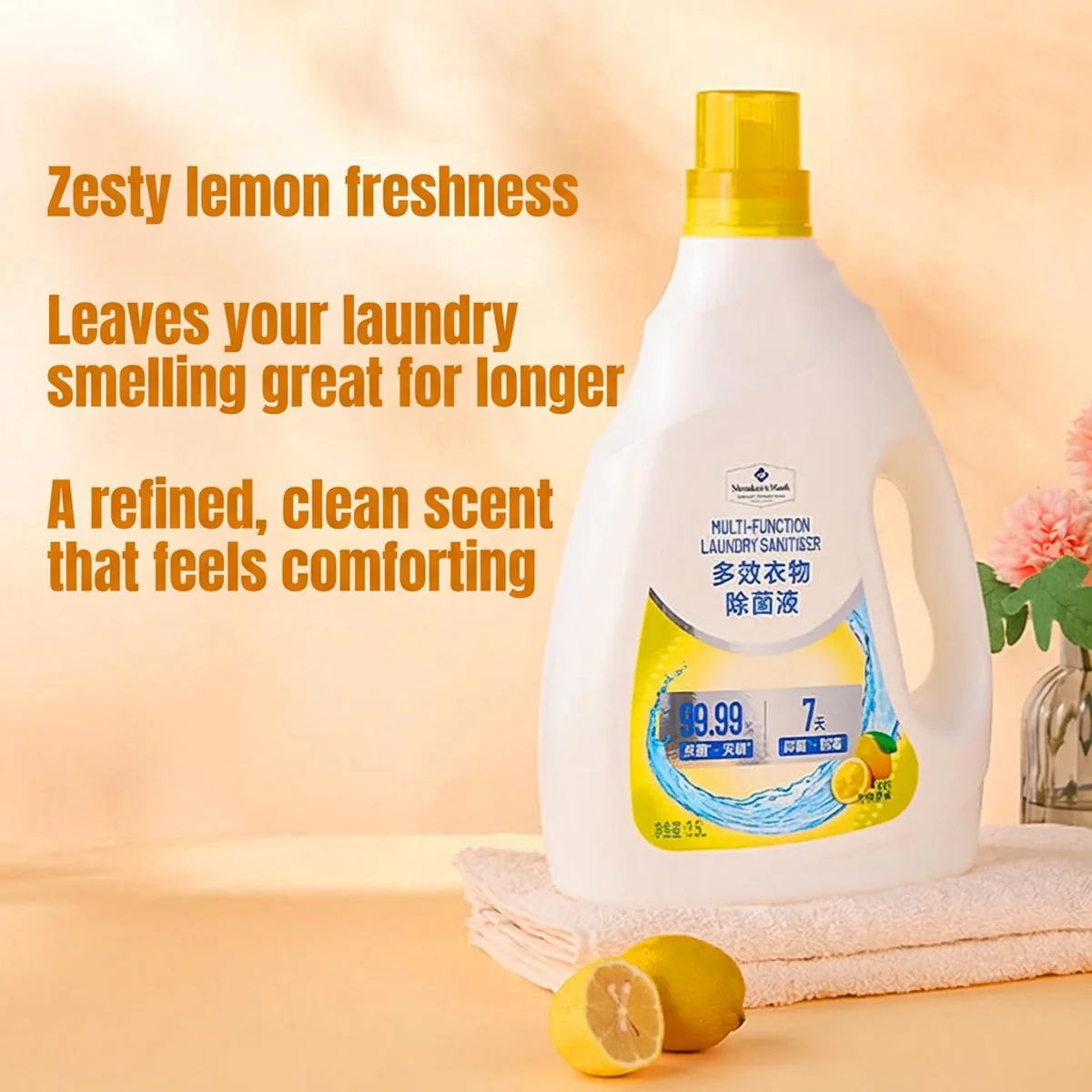 Member's Mark Multi-Function Laundry Sanitiser 3.5L × 2 Bottles – Laundry Disinfectant Additive - Image 2