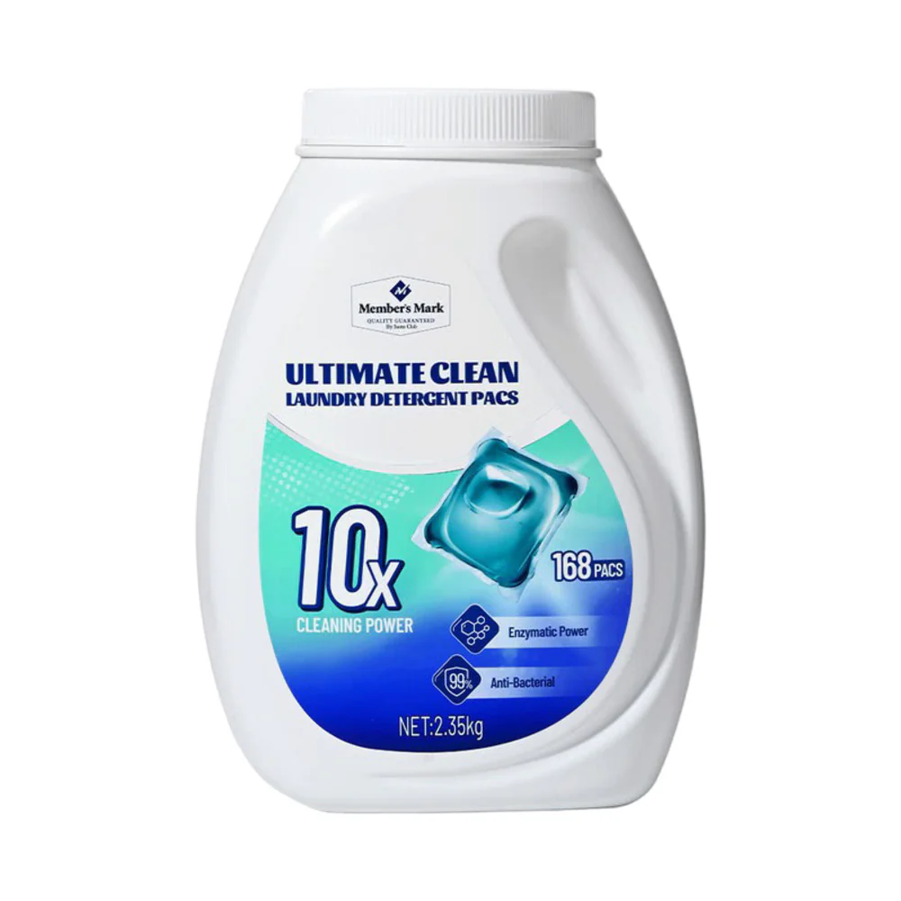 Member's Mark Ultimate Clean Laundry Detergent Pods – Siberian Fir Scent, 10× Cleaning Power, 168 Pacs, 2.35kg