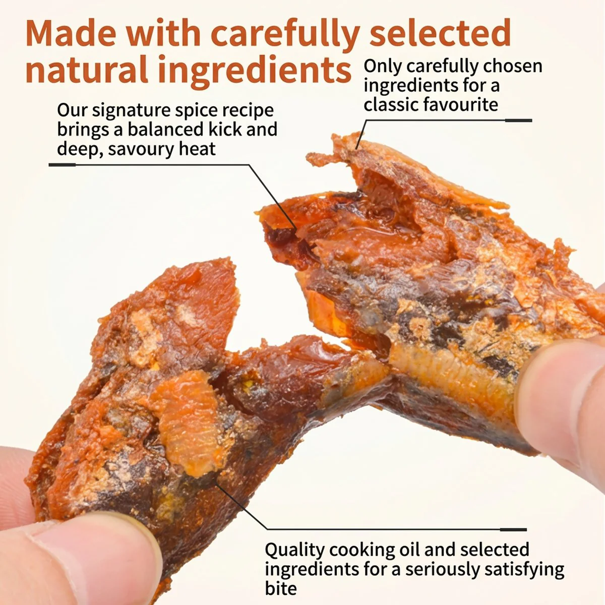 Meng Dazui Spicy Hand-Torn Fish Jerky 80g - Image 2