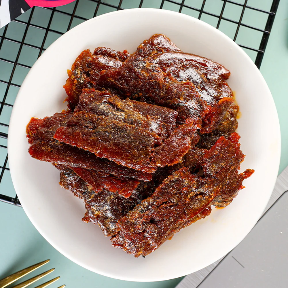 Mengdazui Hand-Torn Ribbonfish Snack – Barbecue Flavor 80g - BBQ Fish Jerky - Image 2