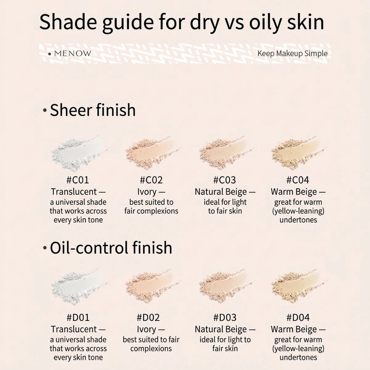 Menow Oil Control Powder #D03 Natural - 9.5g - Image 4